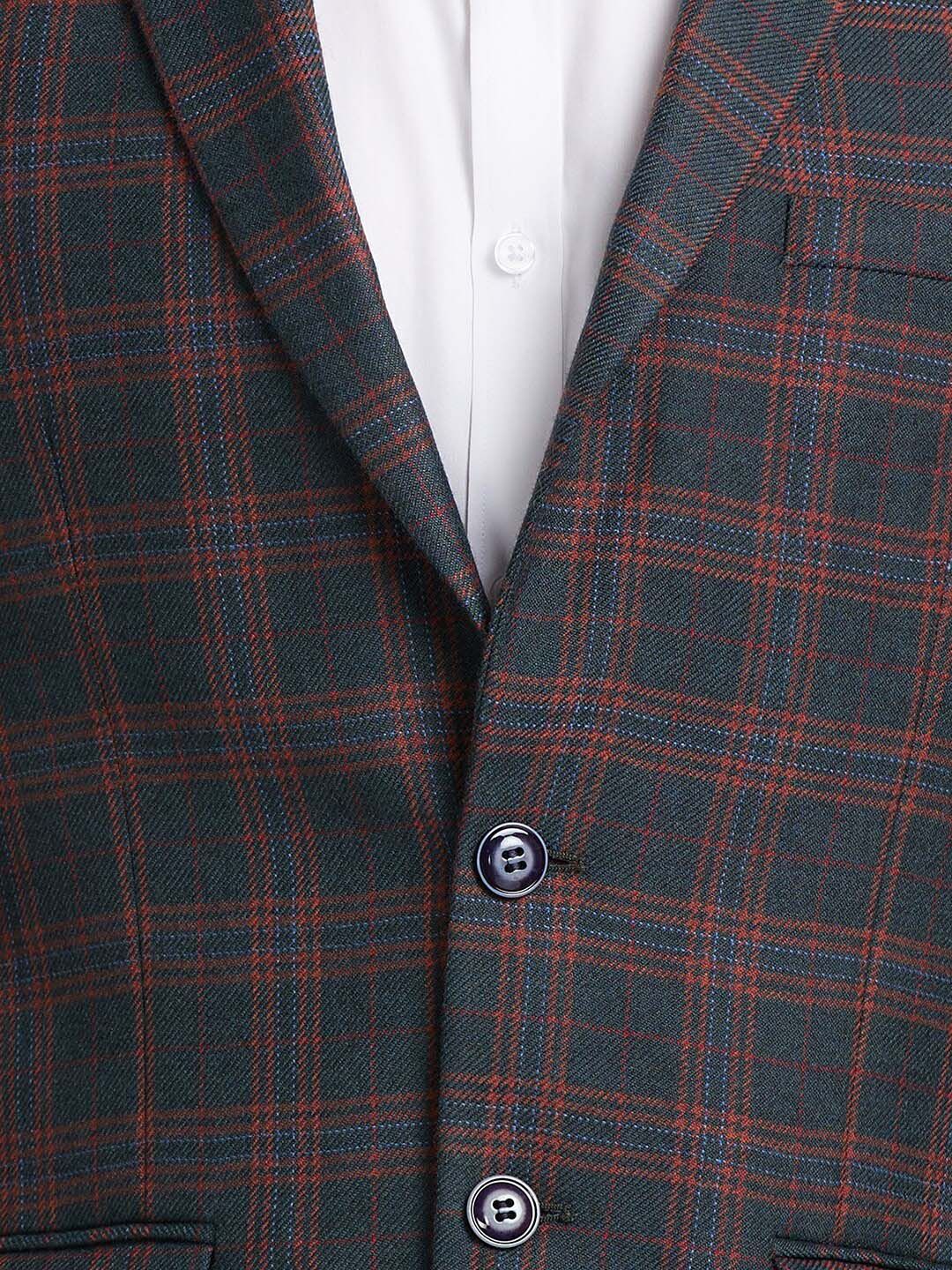 Raymond Checked Single Breasted Formal Blazer