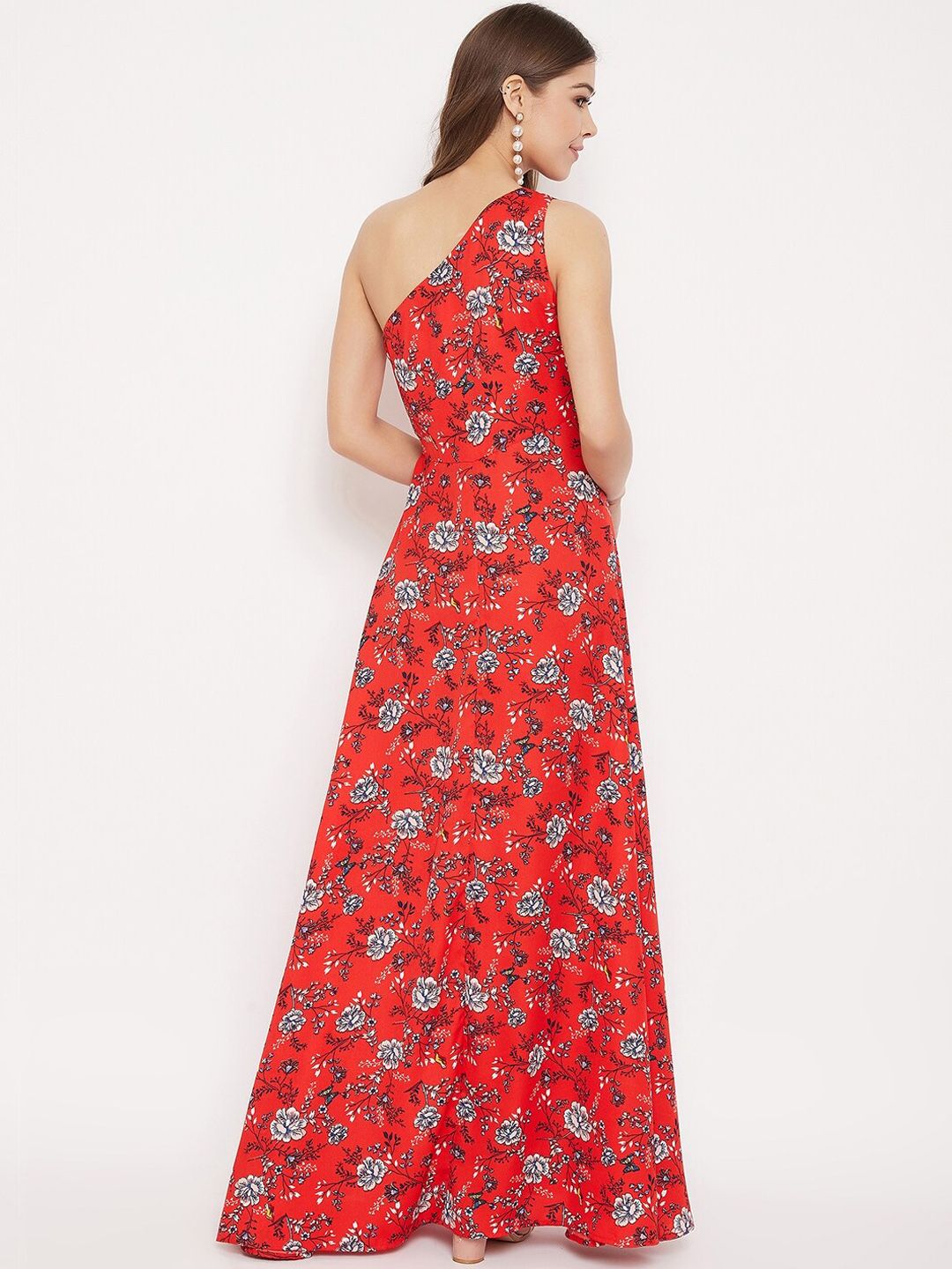 Berrylush Women Red Printed Maxi Dress