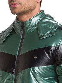 Being Human Striped Hooded Puffer Jacket