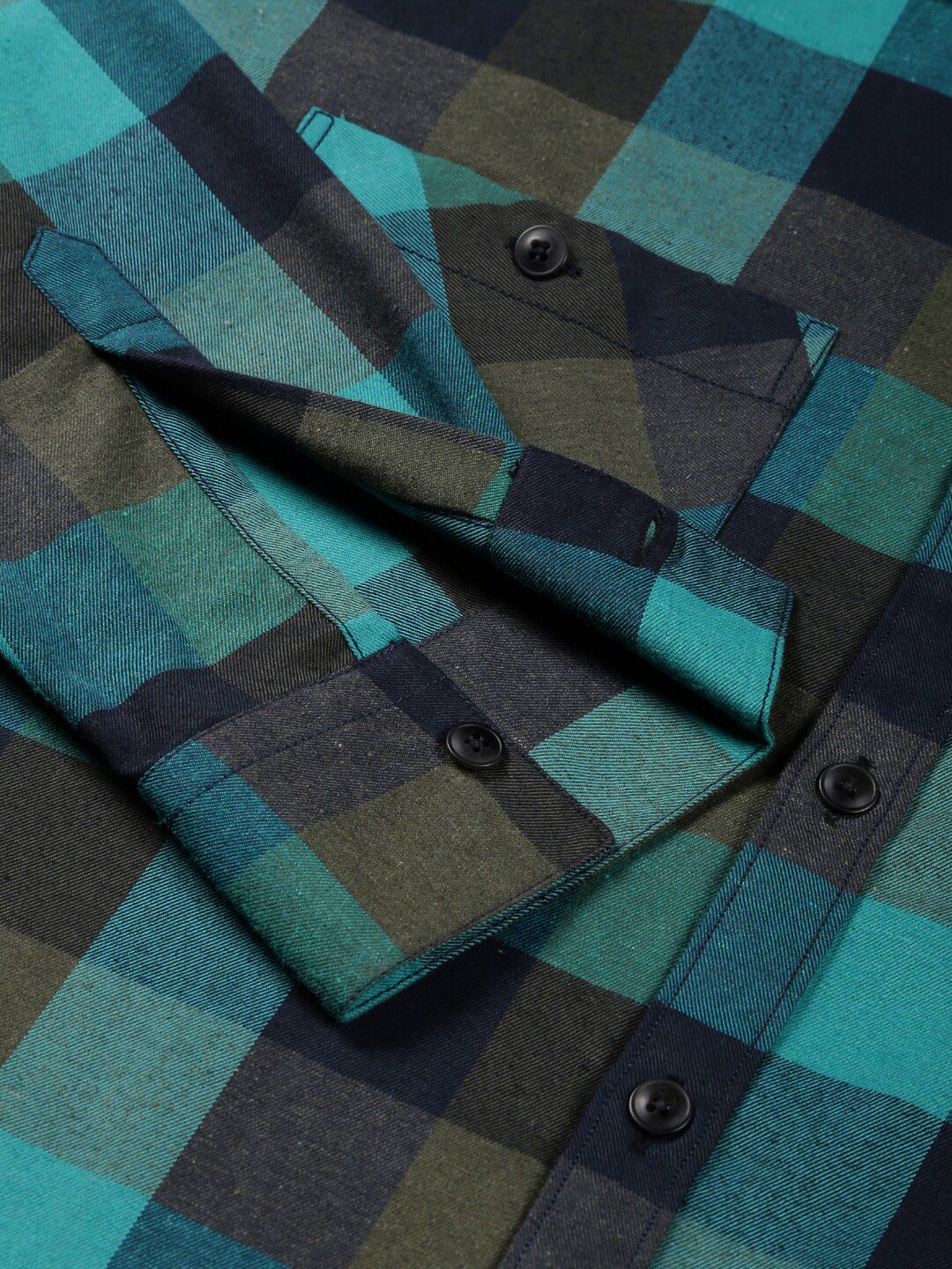 Thomas Scott Smart Checked Opaque Oversized Casual Shirt