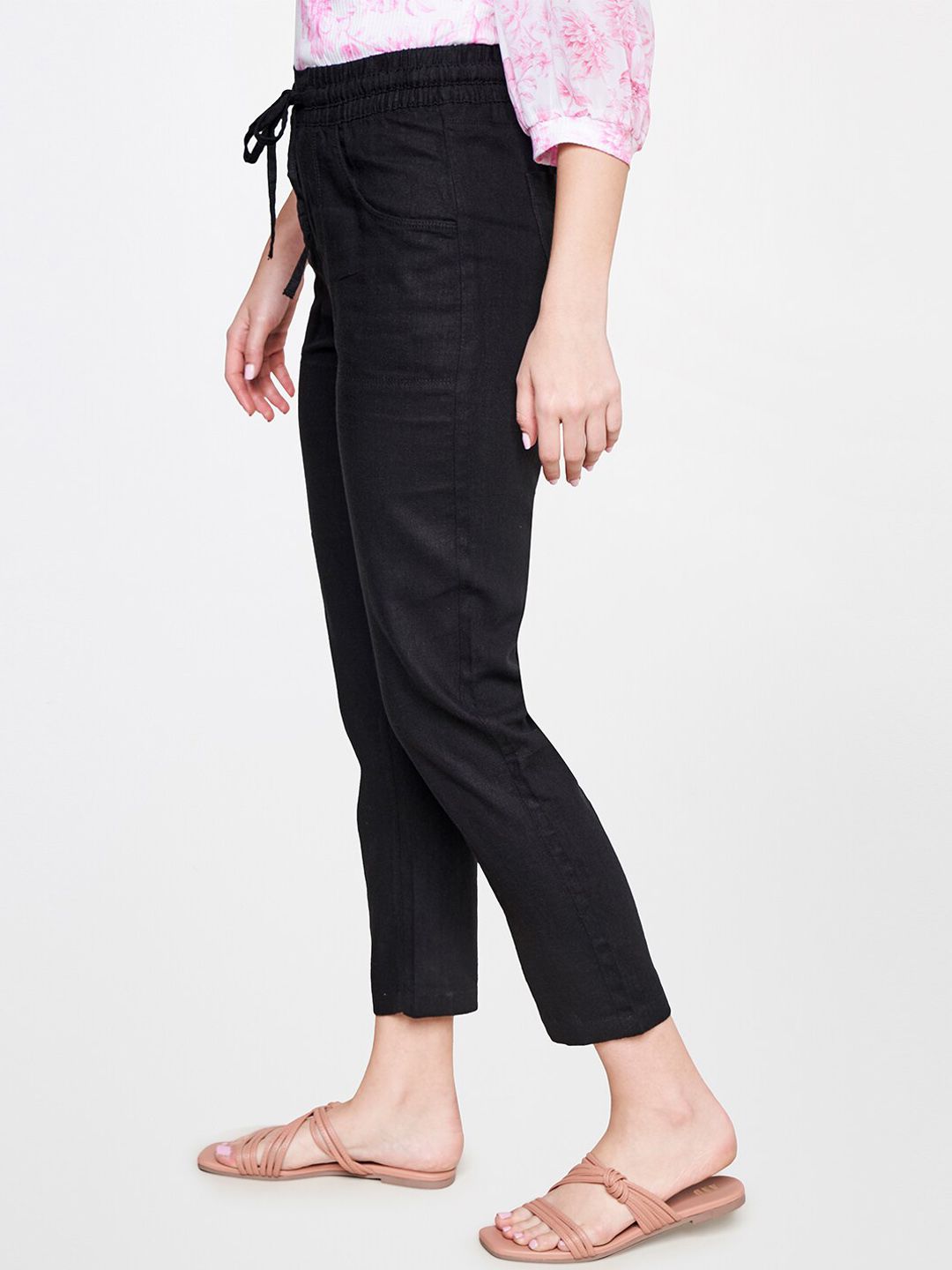 AND Women Tapered Fit Cigarette Trousers