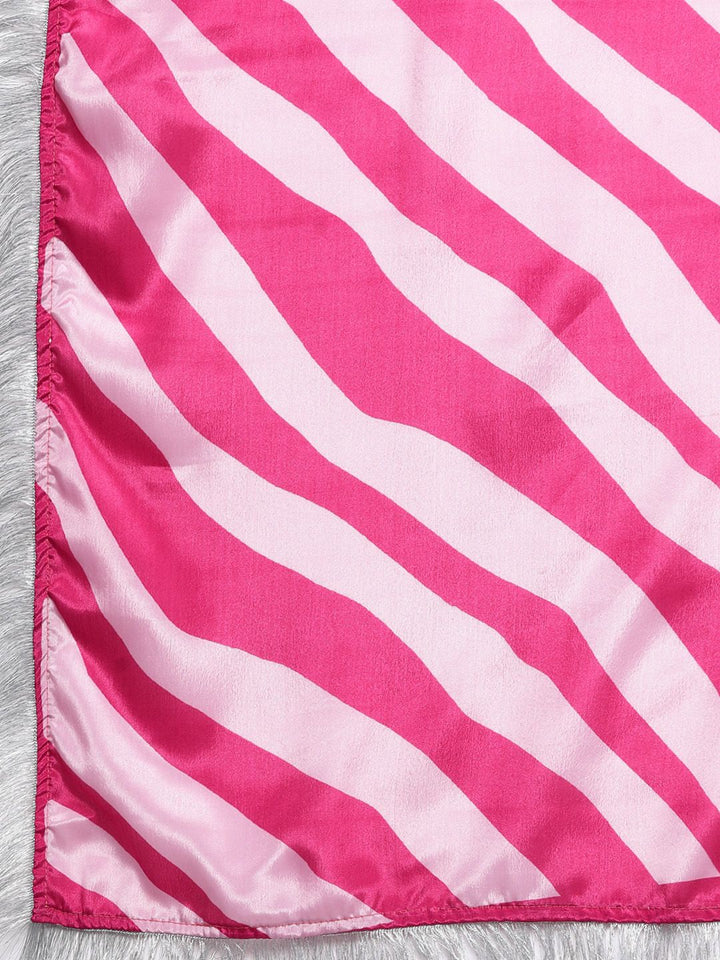 Varanga Women Pink Bandhani Printed Kurta with Trousers & With Dupatta