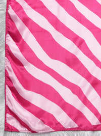 Varanga Women Pink Bandhani Printed Kurta with Trousers & With Dupatta