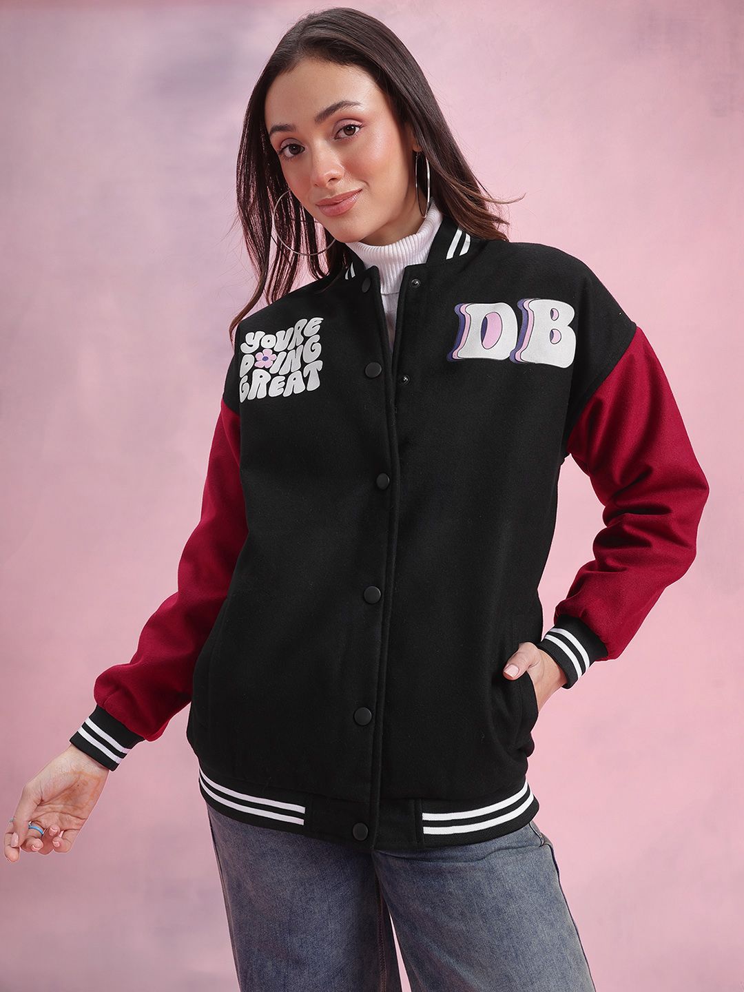 DressBerry Printed Bomber Jacket