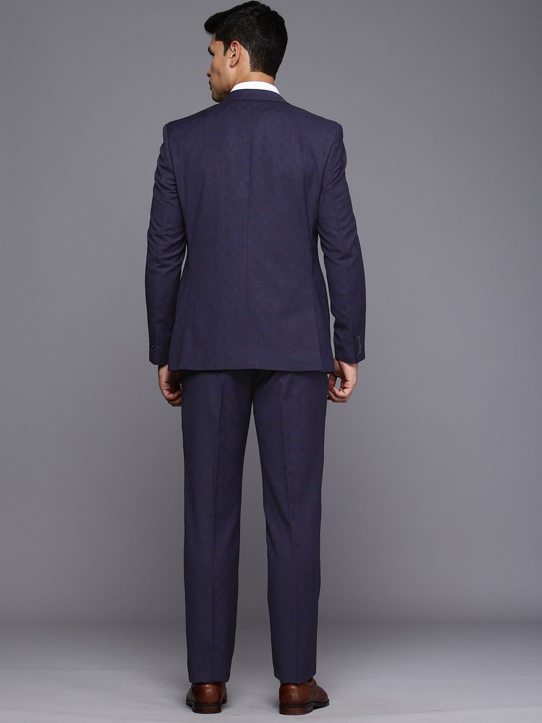 Raymond Contemporary Fit diperiksa Lapel bertenaga Single-Breasted 2 Piece Formal