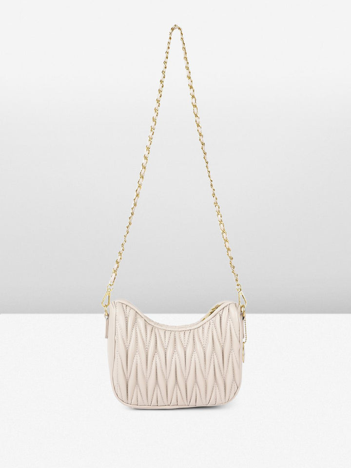DressBerry Textured Structured Shoulder Bag