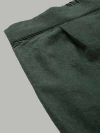 KALINI Mandarin Collar  Woven Design Kurta with Trousers