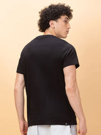 Being Human Men Typography Colourblocked Applique T-shirt