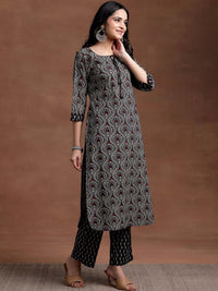Libas Floral Printed Regular Pure Cotton Kurta with Palazzos