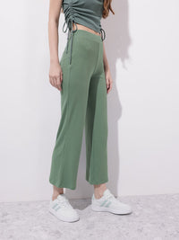 DressBerry Women Coastal Cool Satin Swank Wide Leg Trousers