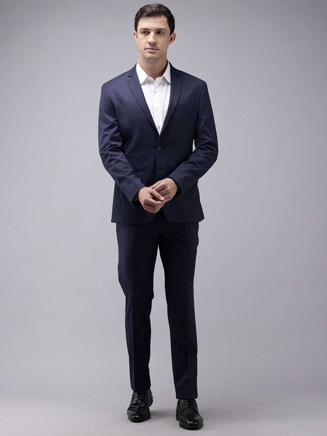 Park Avenue Solid Super Slim Fit 2 Piece Formal Suit