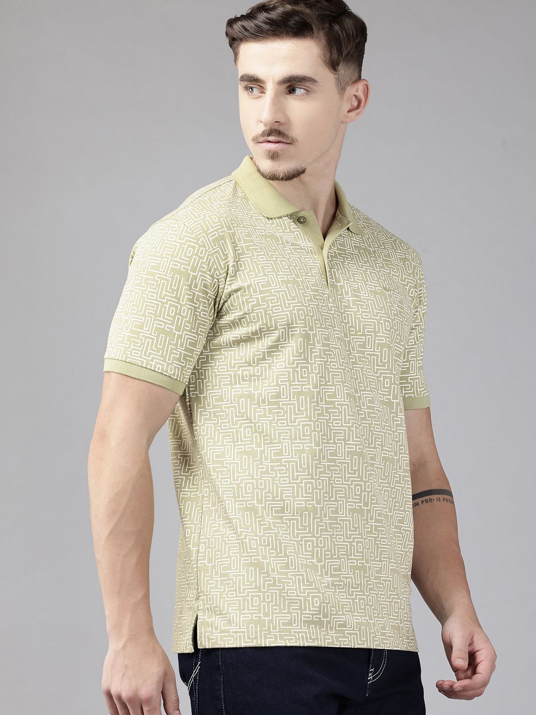 Park Avenue Printed Polo Collar T-shirt