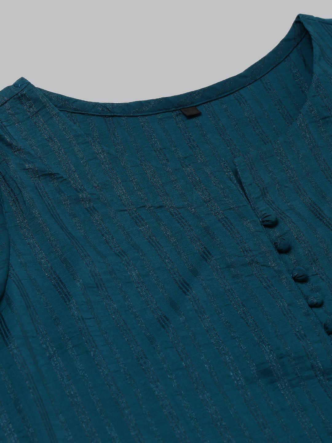 KALINI Stripes Printed Regular Kurta with Trousers