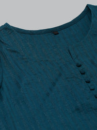 KALINI Stripes Printed Regular Kurta with Trousers