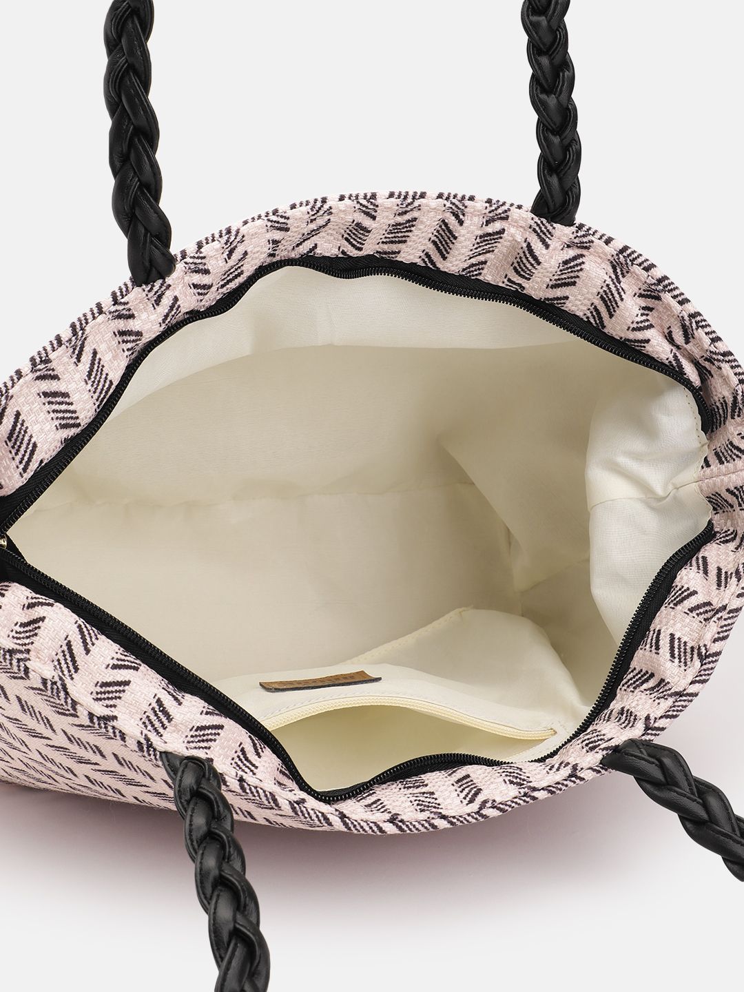 Anouk Geometric Self Design Structured Shoulder Bag