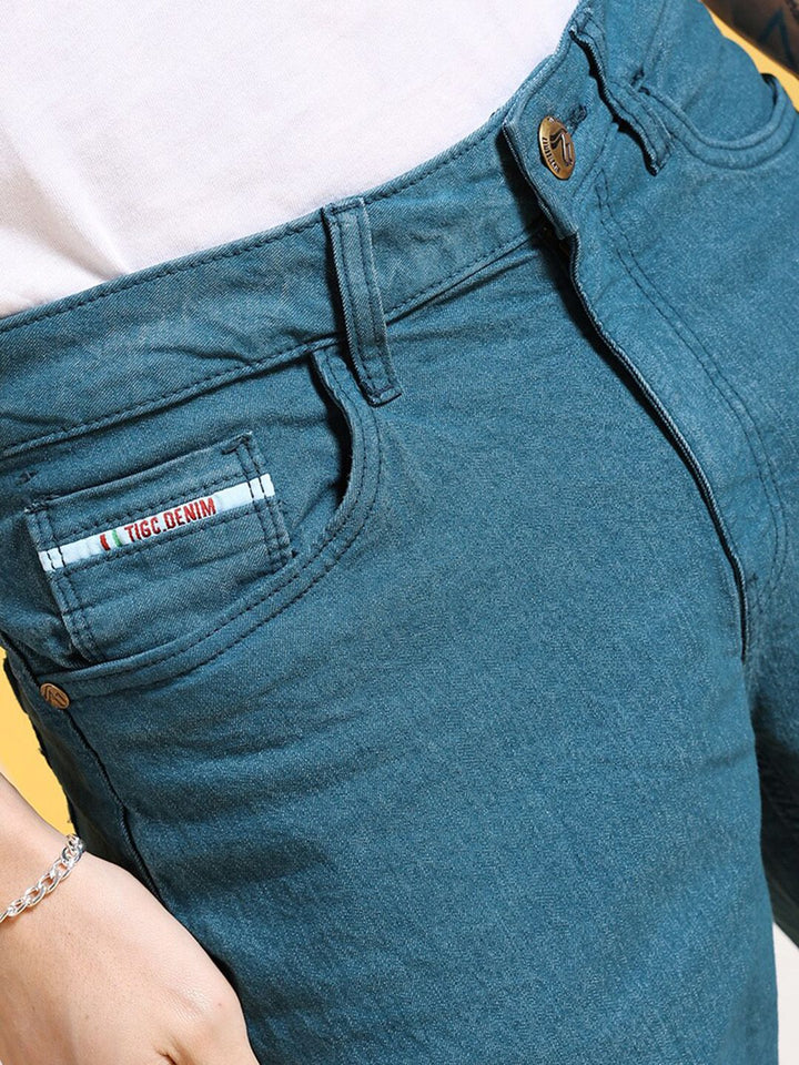 The Indian Garage Co Men Clean Look Slim Fit Stretchable Jeans