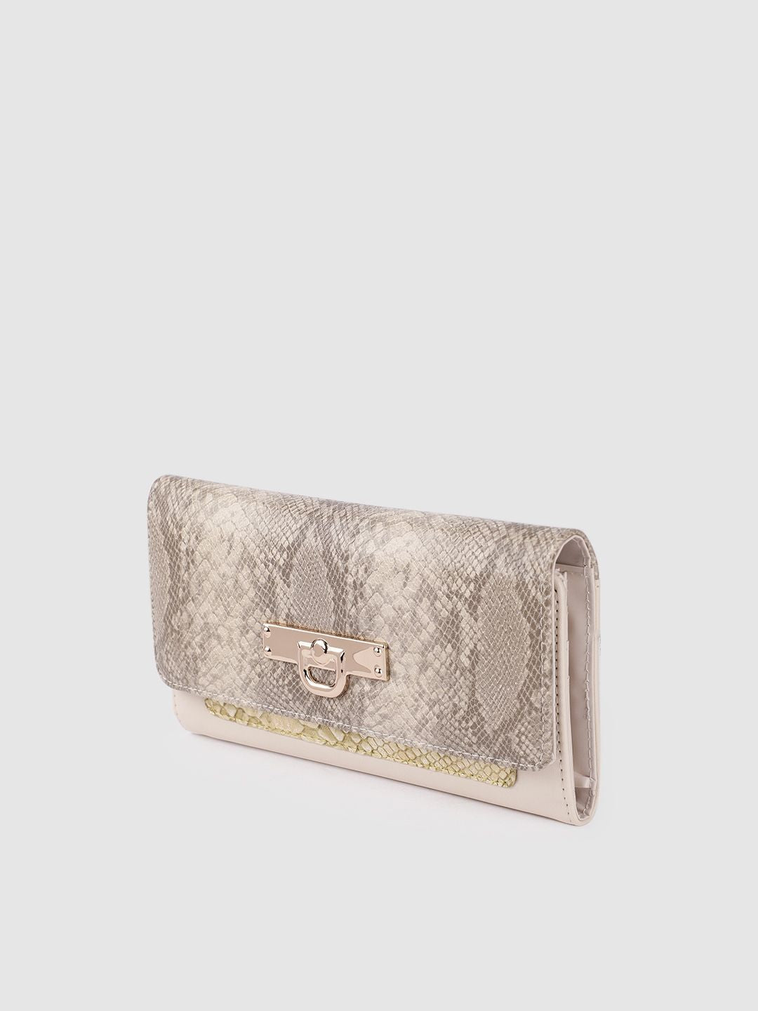 Lino Perros Women Snakeskin Printed Three Fold Wallet