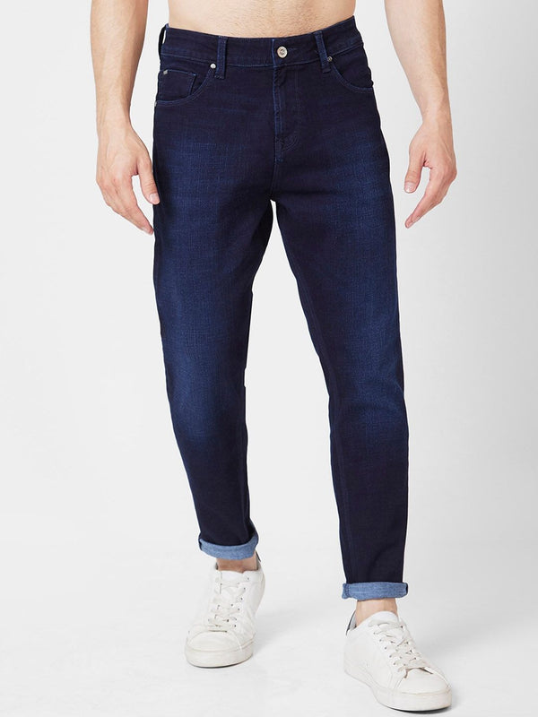 SPYKAR Men Kano Slim Fit Length Clean Look Cotton Stretchable Mid Rise Jeans
