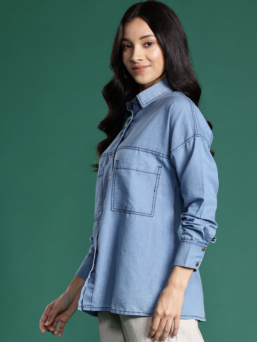 DressBerry Chambray Casual Shirt