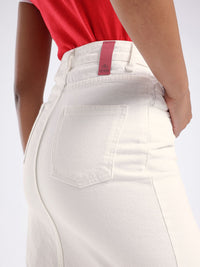DressBerry Women Edgy Vibe Asymmetric Distressed A-Line Denim Skirt