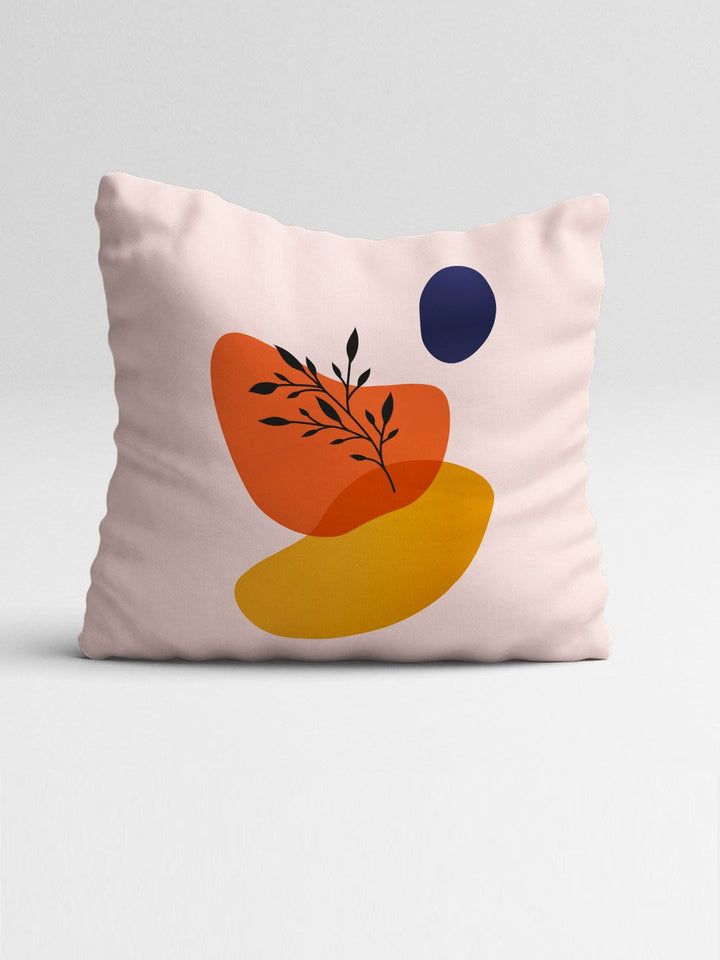 STITCHNEST Pink & White Set of 5 Abstract Square Cushion Covers