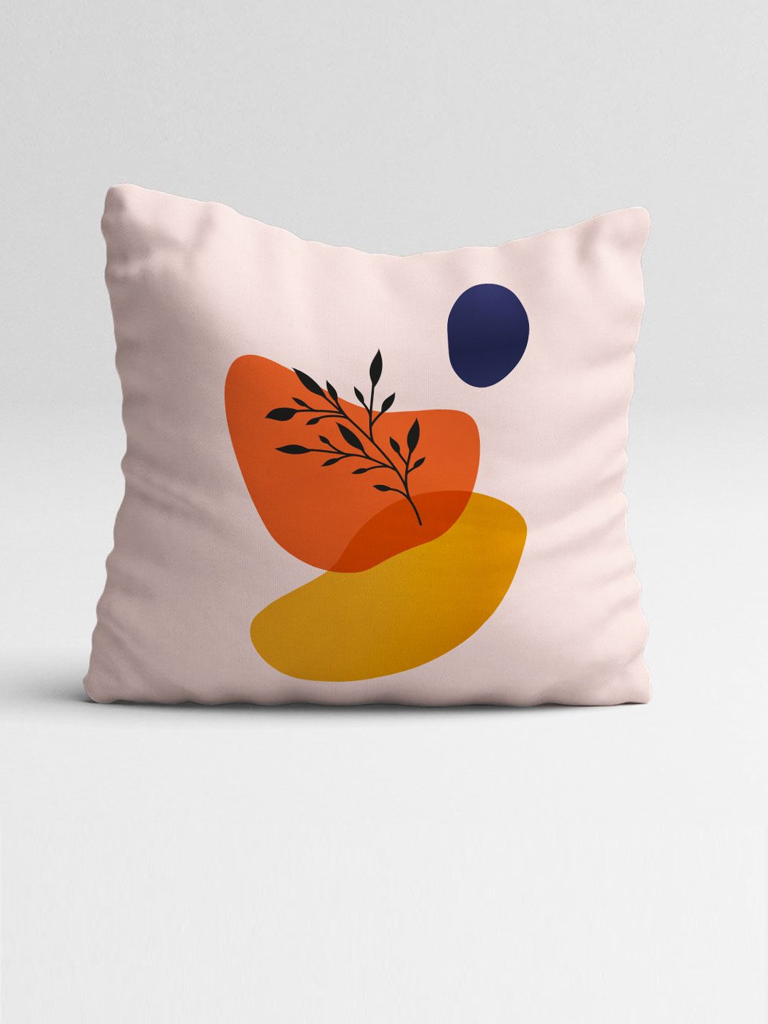 STITCHNEST Pink & White Set of 5 Abstract Square Cushion Covers