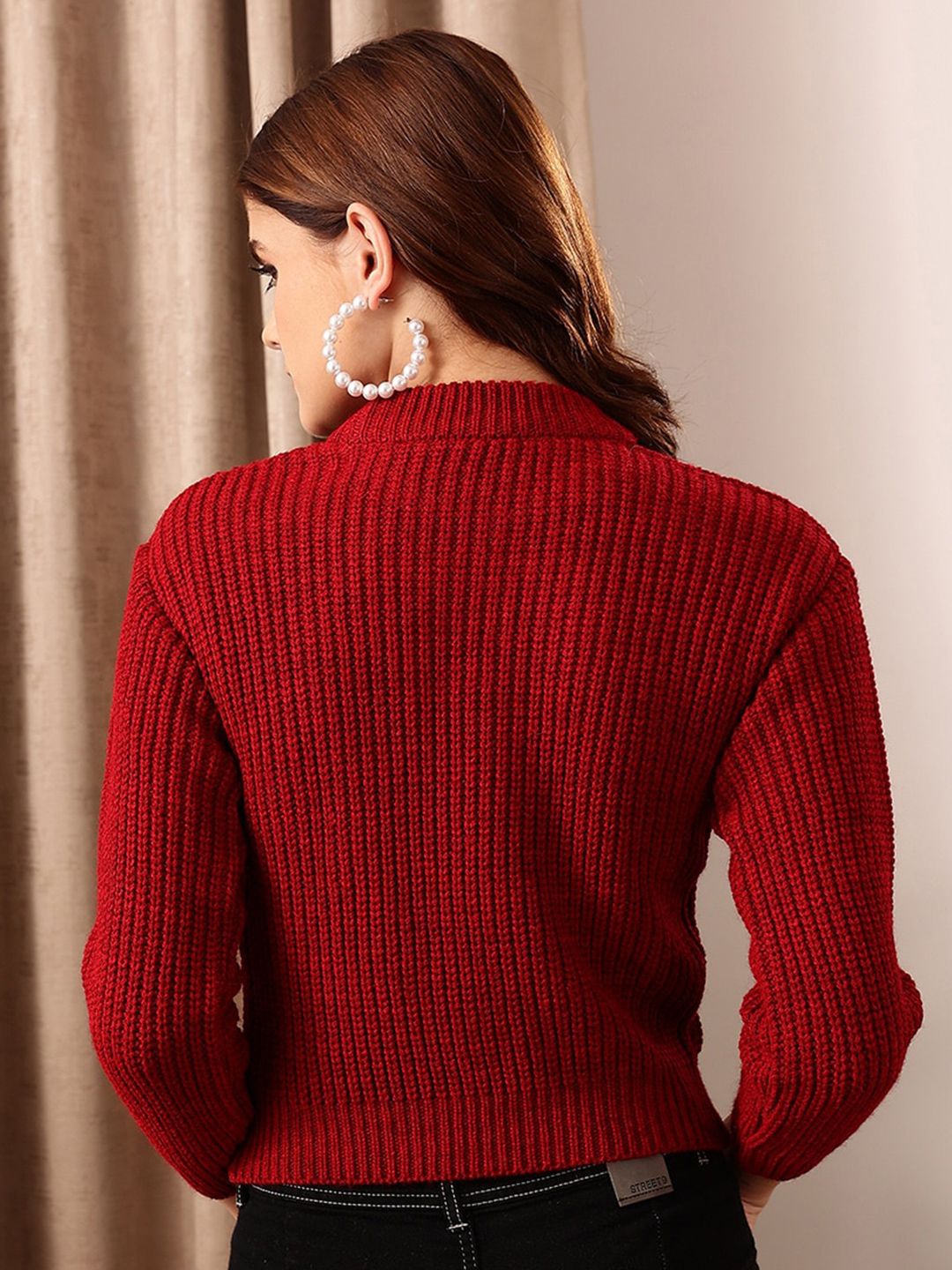 STREET 9 Cable Knit Acrylic Pullover