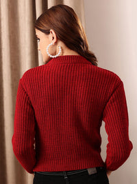 STREET 9 Cable Knit Acrylic Pullover