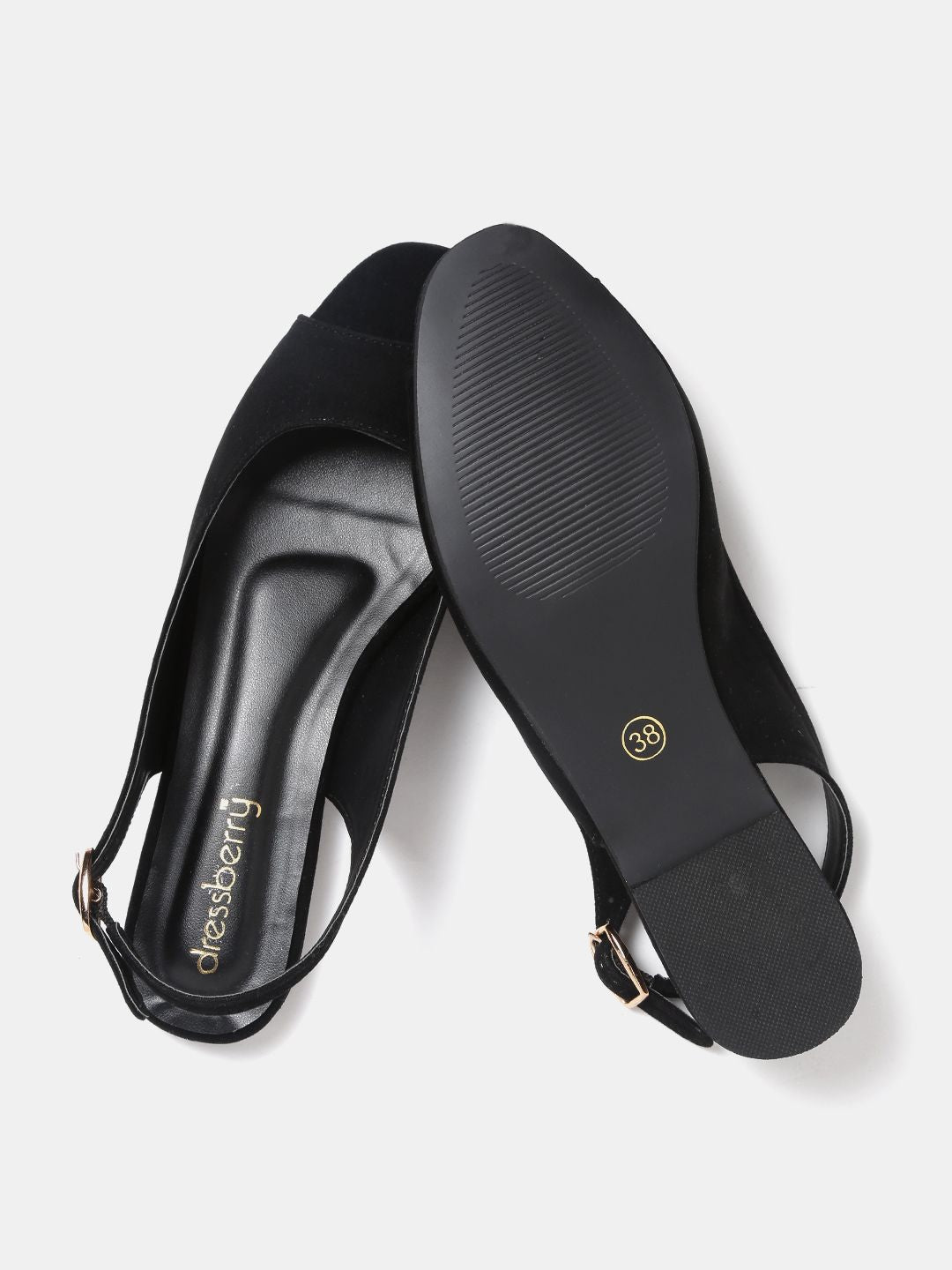 DressBerry Women Black Solid Flats