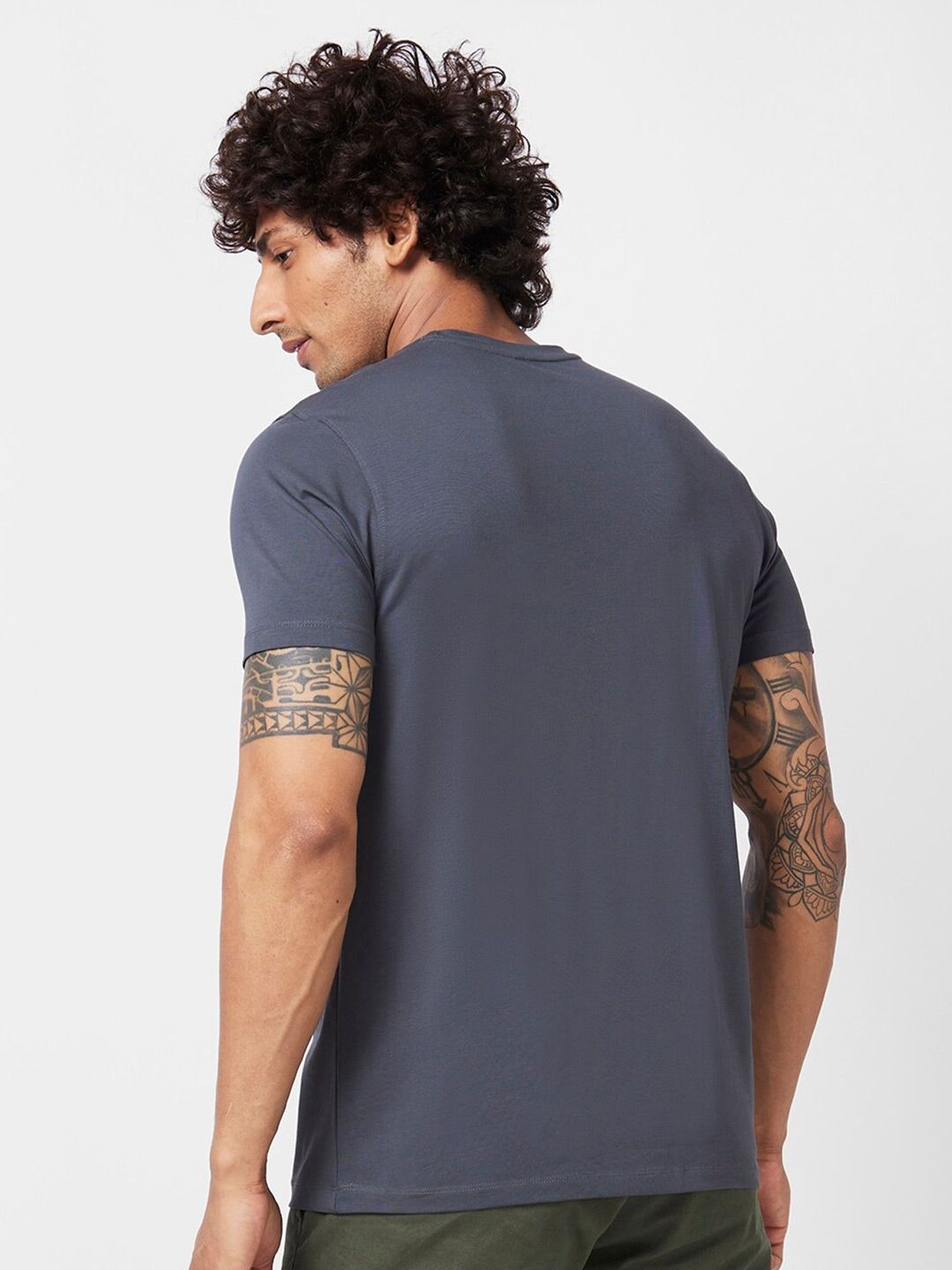 SPYKAR Graphic Printed Cotton Slim Fit T-shirt