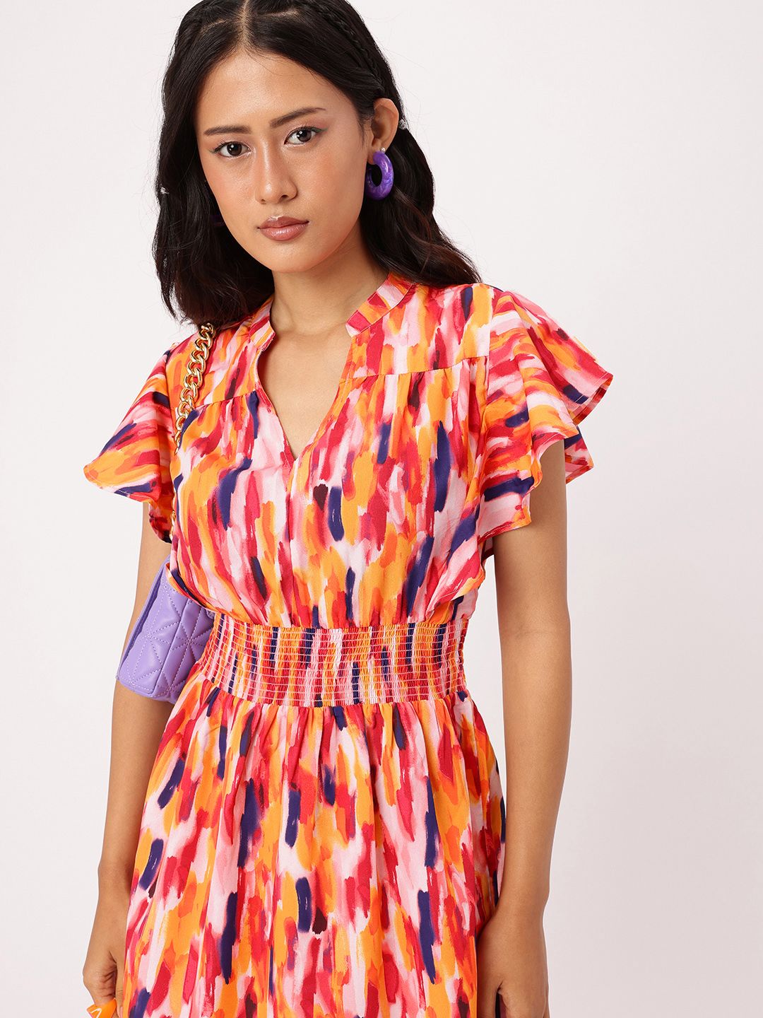 DressBerry Confetti Queen Smocked A-Line Dress