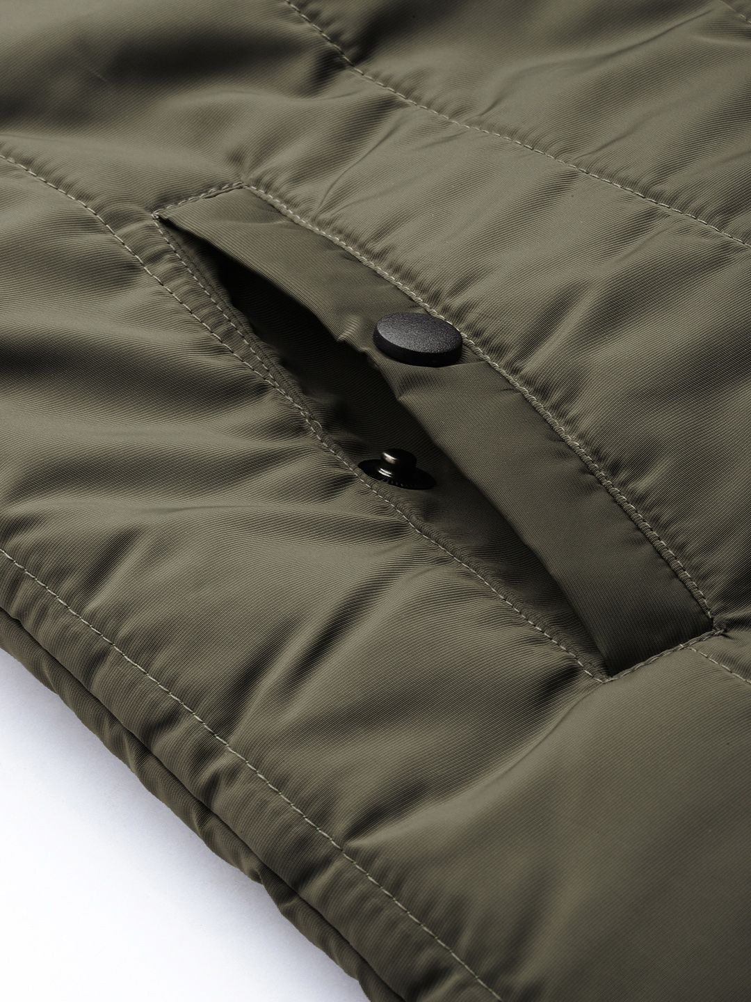 The Indian Garage Co Men Colourblock Zip-Front Slim Fit Bomber Jacket with Detachable Hood