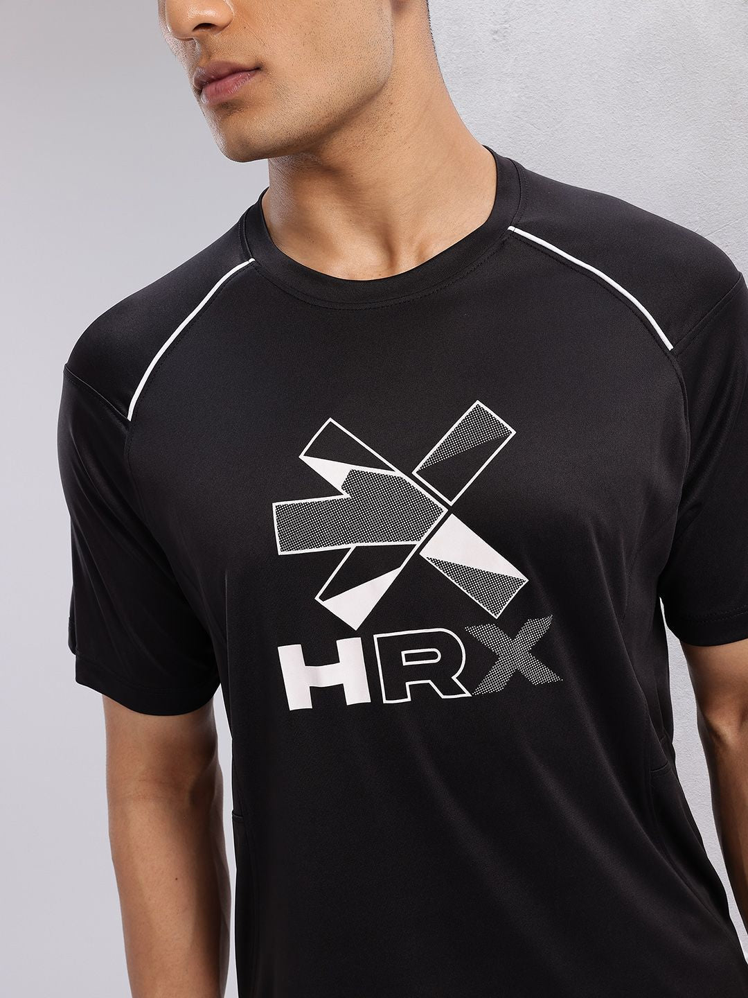 HRX by Hrithik Roshan Brand Logo Print Rapid-Dry Training T-shirt