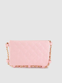 Lino Perros Pink Quilted Small Sling Bag
