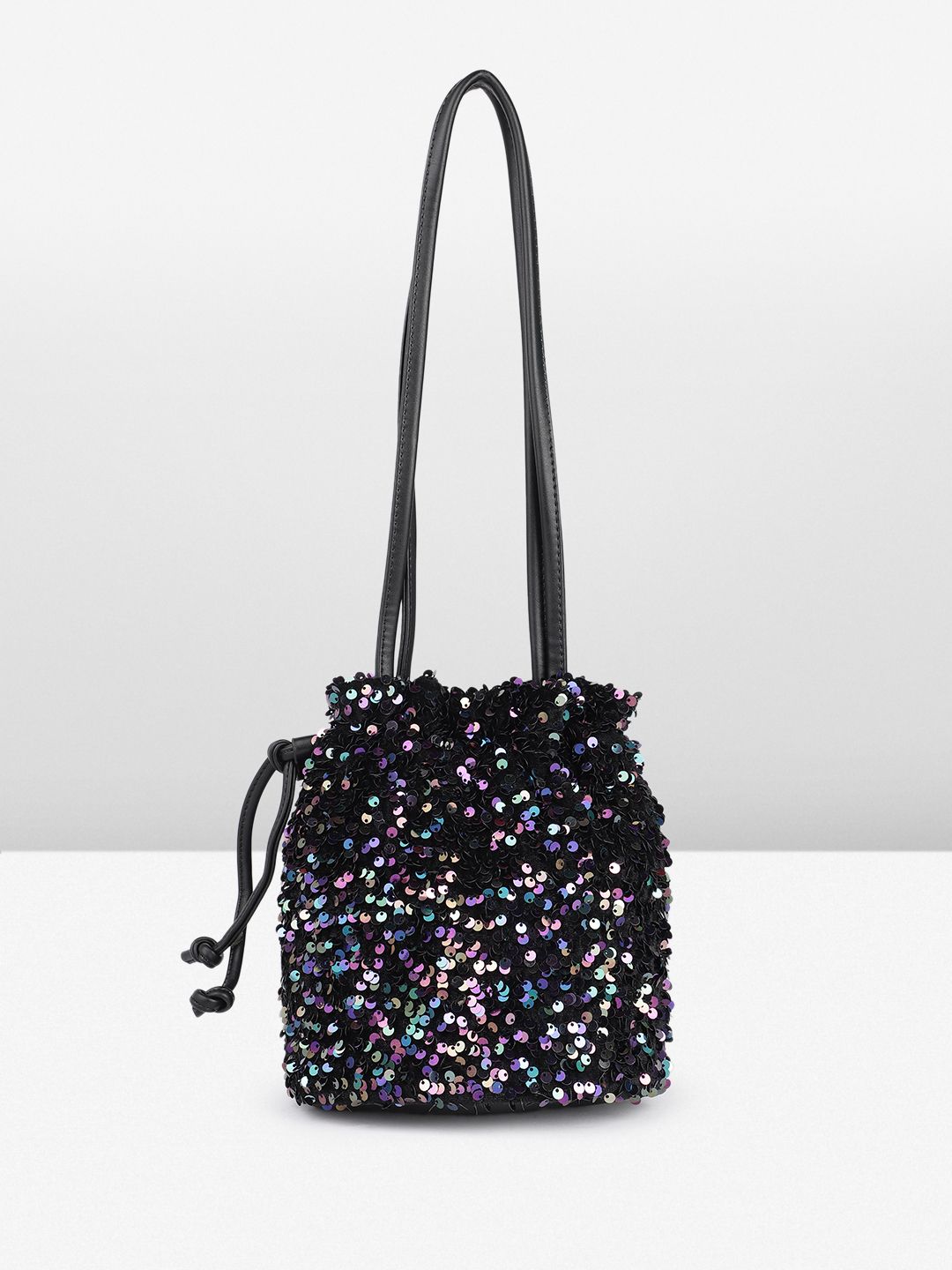 DressBerry Embellished Bucket Shoulder Bag