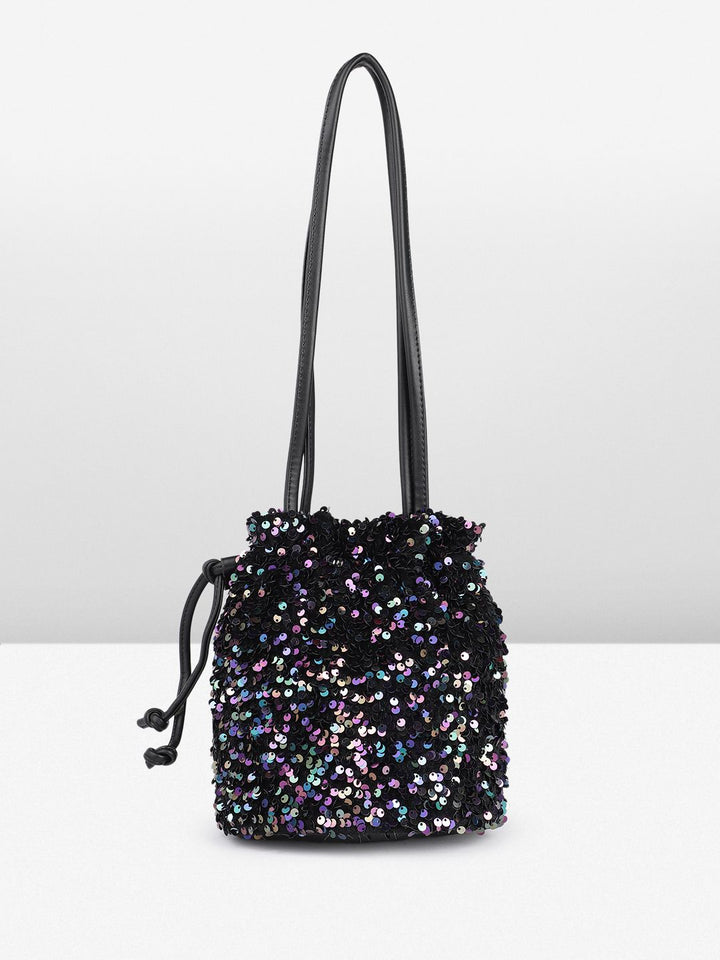 DressBerry Embellished Bucket Shoulder Bag