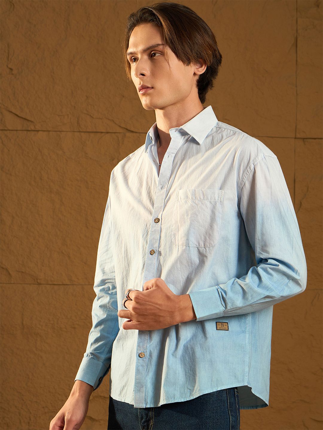 Dennison Drop Shoulder Oversized Ombre Dyed Shirt
