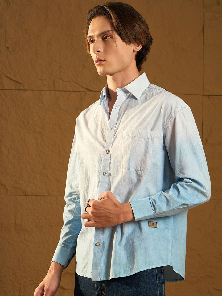 Dennison Drop Shoulder Oversized Ombre Dyed Shirt