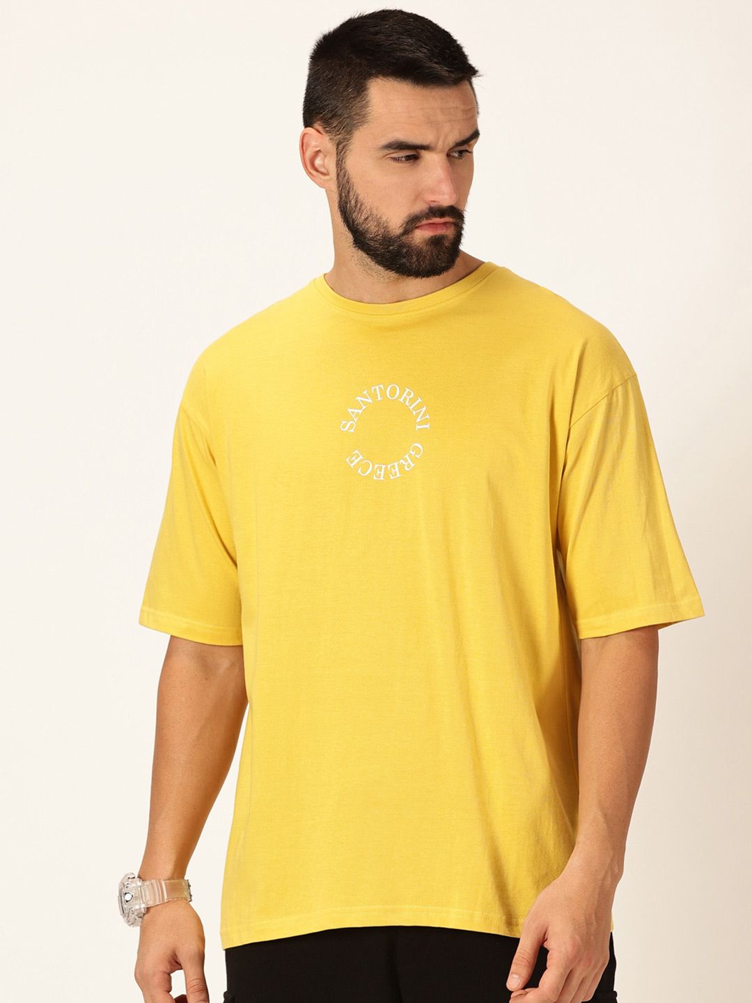 Thomas Scott Round Neck Printed Drop-Shoulder Sleeves Bio Finish T-shirt