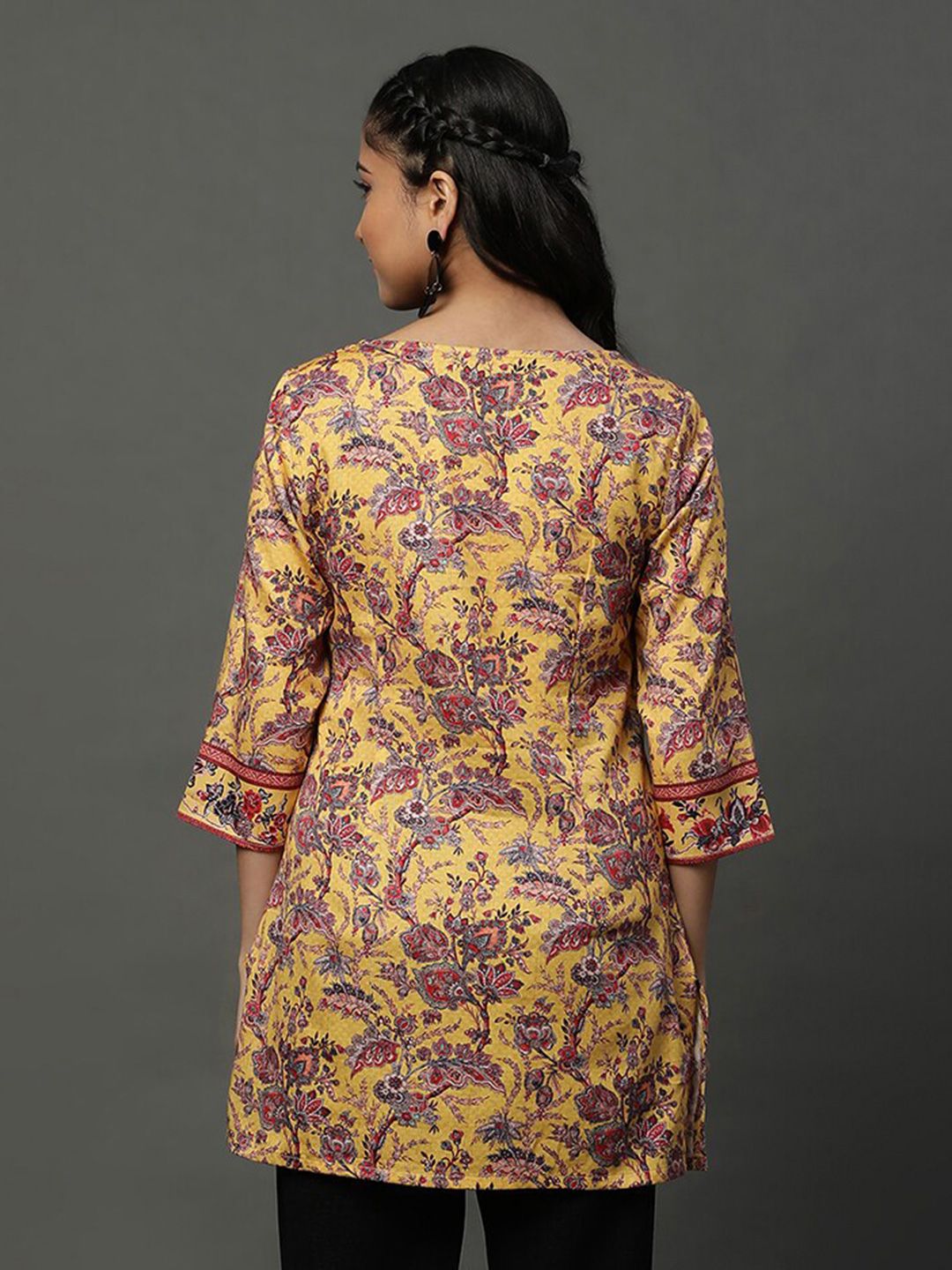 AURELIA Ethnic Motifs Printed Pure Cotton Kurti