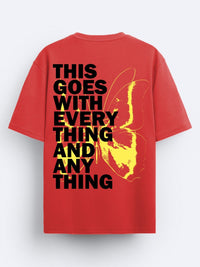 ADRO Men Graphic Printed Drop-Shoulder Sleeves Cotton Oversized T-Shirt
