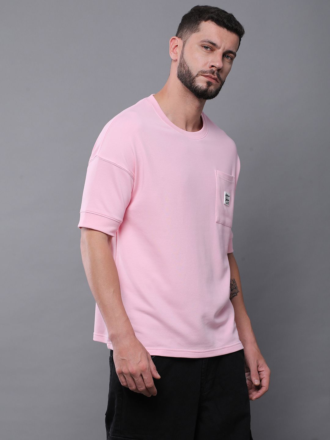 Difference of Opinion Men Oversized Drop Shoulder Ultra Soft Drapey Cotton T-Shirt