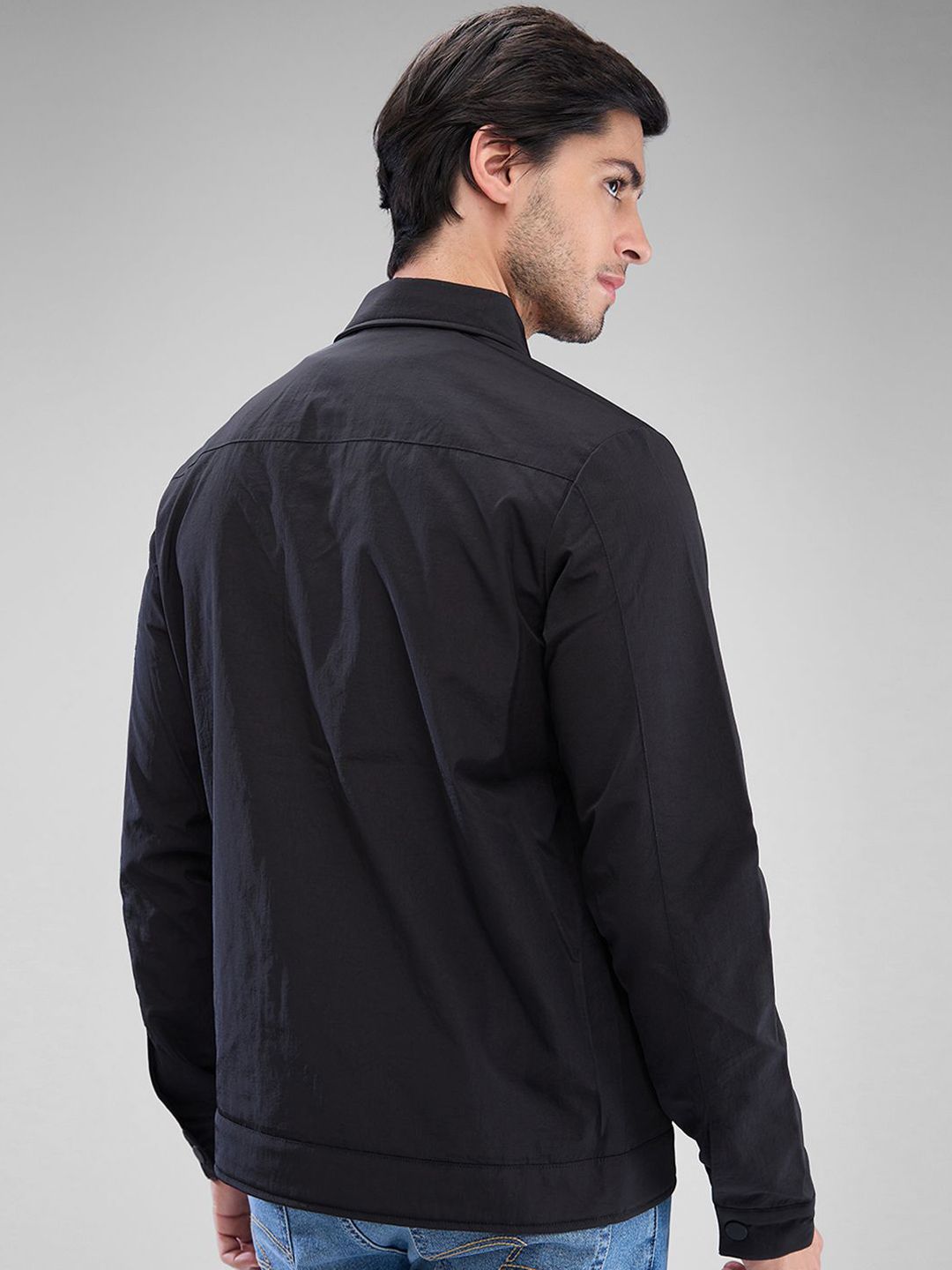 SPYKAR Men Solid Regular Fit Spread Collar Long Sleeves Jacket