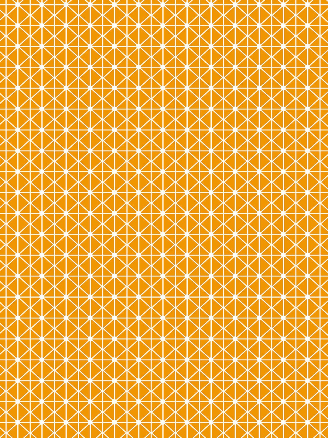 Story@home Orange & White Geometric Room Darkening Window Curtain