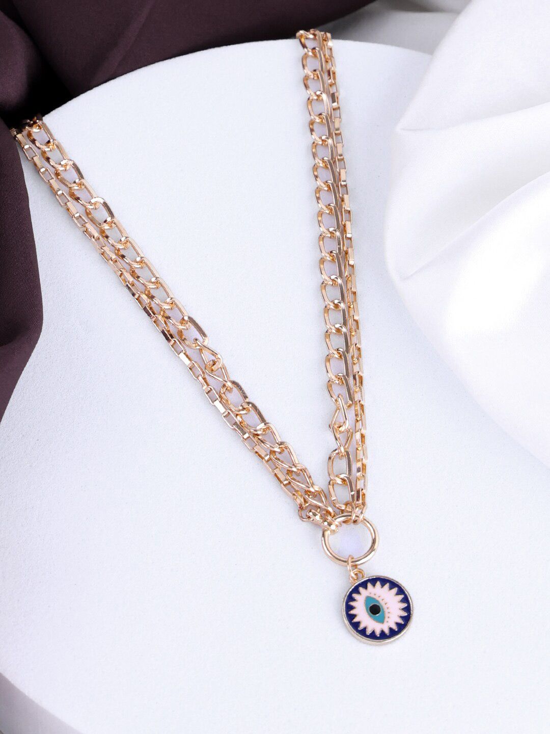 VOGUE PANASH Gold-Plated Evil Eye Layered Necklace and Chain
