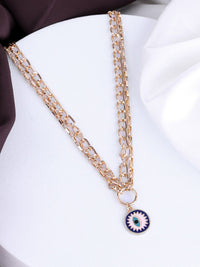 VOGUE PANASH Gold-Plated Evil Eye Layered Necklace and Chain