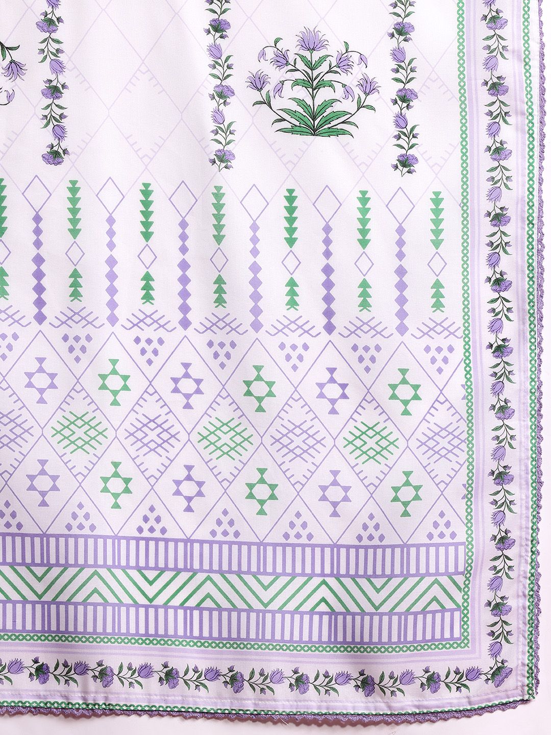 Anouk Floral Printed Kurta with Trousers & With Dupatta