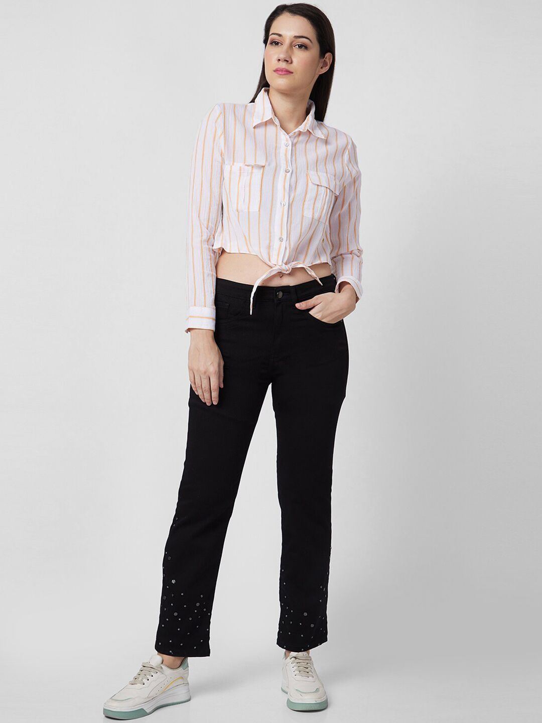 SPYKAR Women Opaque Striped Casual Shirt