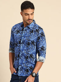 Being Human Printed Slim Fit Casual Shirt