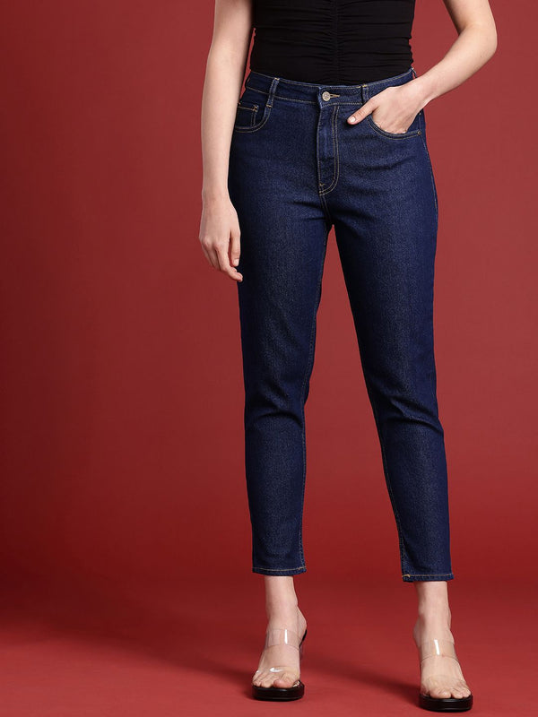 all about you Women Mom Fit High-Rise Stretchable Jeans